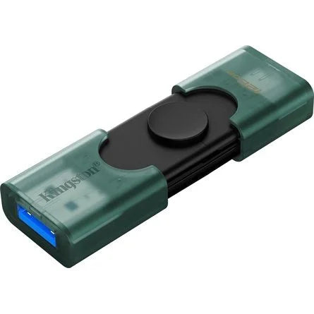 Kingston 128GB DataTraveler Duo G2 USB-A 3.2 Gen1 / USB-C pendrive fekete-zöld