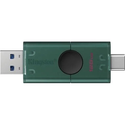 Kingston 128GB DataTraveler Duo G2 USB-A 3.2 Gen1 / USB-C pendrive fekete-zöld