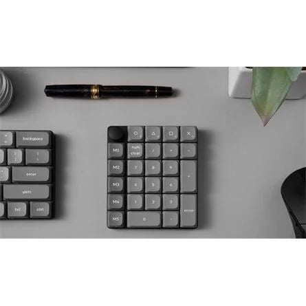 Keychron K0 Max Bluetooth / vezeték nélküli Milk POM Brown mechanikus numerikus billentyűzet fekete