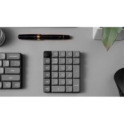 Keychron K0 Max Bluetooth / vezeték nélküli Milk POM Brown mechanikus numerikus billentyűzet fekete