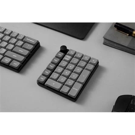 Keychron K0 Max Bluetooth / vezeték nélküli Milk POM Brown mechanikus numerikus billentyűzet fekete