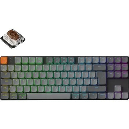 Keychron K1 Max Bluetooth / vezeték nélküli magyar Gateron low-profile Brown mechanikus billentyűzet fekete