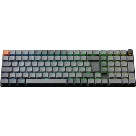 Keychron K17 Max Bluetooth / vezeték nélküli magyar Gateron low-profile Red mechanikus billentyűzet fekete