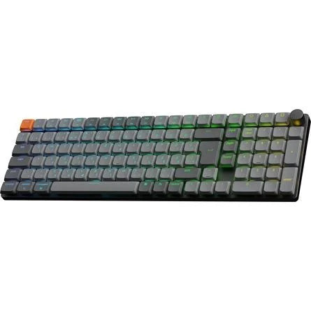 Keychron K17 Max Bluetooth / vezeték nélküli magyar Gateron low-profile Red mechanikus billentyűzet fekete