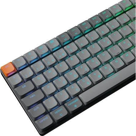 Keychron K17 Max Bluetooth / vezeték nélküli magyar Gateron low-profile Red mechanikus billentyűzet fekete
