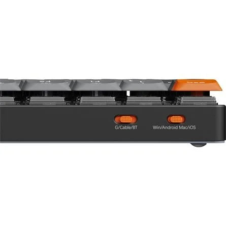 Keychron K17 Max Bluetooth / vezeték nélküli magyar Gateron low-profile Red mechanikus billentyűzet fekete