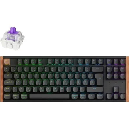 Keychron K8 HE Bluetooth / vezeték nélküli magyar Gateron double-rail magnetic nebula mechanikus billentyűzet fekete