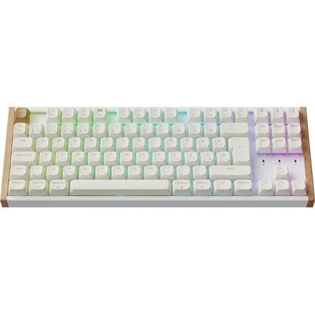 Keychron K8 HE Bluetooth / vezeték nélküli magyar Gateron double-rail magnetic nebula mechanikus billentyűzet fehér