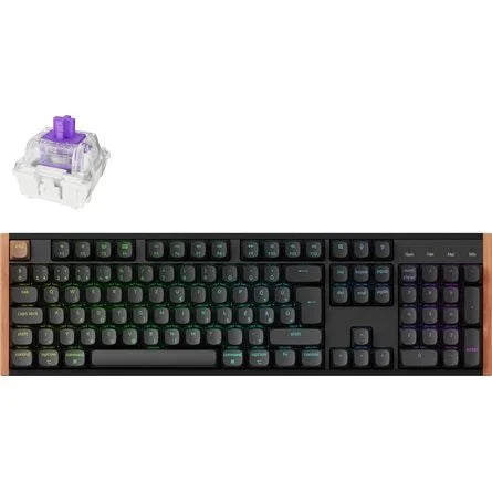 Keychron K10 HE Bluetooth / vezeték nélküli magyar Gateron double-rail magnetic nebula mechanikus billentyűzet fekete