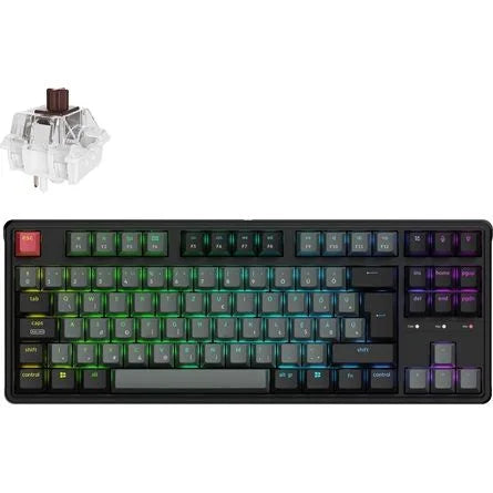 Keychron C3 Pro 8K USB magyar Super Brown mechanikus billentyűzet fekete