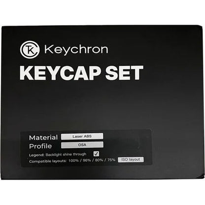 Keychron OSA Profile, ABS, Laser Engraving magyar Keycap Set fekete