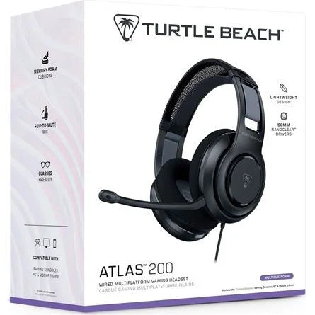 Turtle Beach Atlas 200 Multiplatform gaming fejhallgató headset fekete
