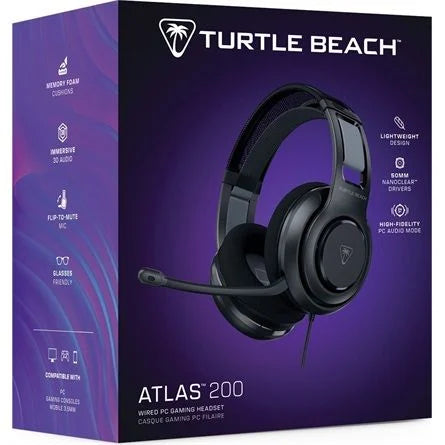Turtle Beach Atlas 200 PC gaming fejhallgató headset fekete
