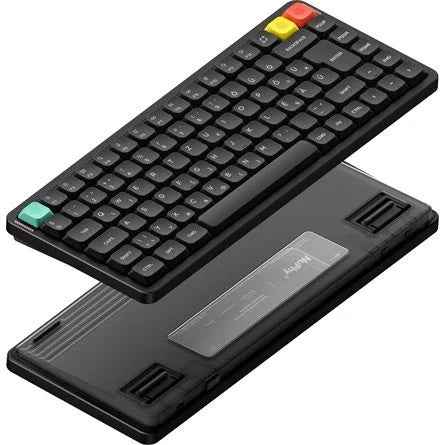 NuPhy Air75 V3 Bluetooth / vezeték nélküli magyar Gateron Brown nano mechanikus billentyűzet fekete