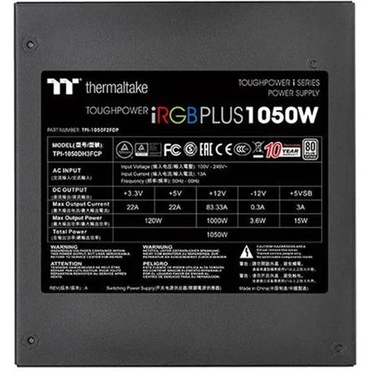 Thermaltake Toughpower iRGB PLUS ATX desktop tápegység 1050W 80+ Platinum BOX (Bontott!)