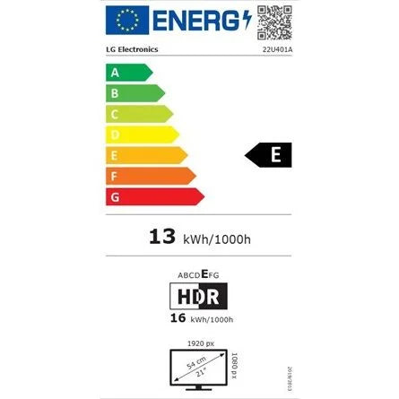LG 22U401A-B 21.5" VA LED monitor fekete 100Hz