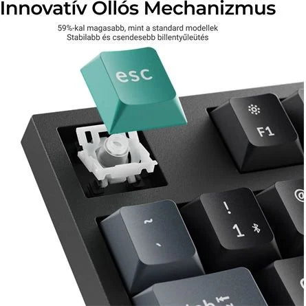 Keychron B33 Bluetooth / vezeték nélküli magyar Scissor Switch mechanikus billentyűzet + egér fekete-szürke