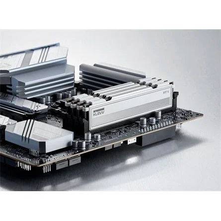 KLEVV FIT V 32GB 6400MT/s DDR5 memória CL30 Kit of 2 AMD-re optimalizált fehér