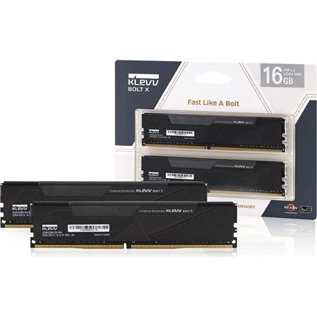 KLEVV BOLT X 16GB 3200MT/s DDR4 memória CL16 Kit of 2 fekete