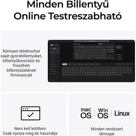 Keychron Q3 Ultra 8K Bluetooth / vezeték nélküli magyar Silk POM Banana mechanikus billentyűzet fekete