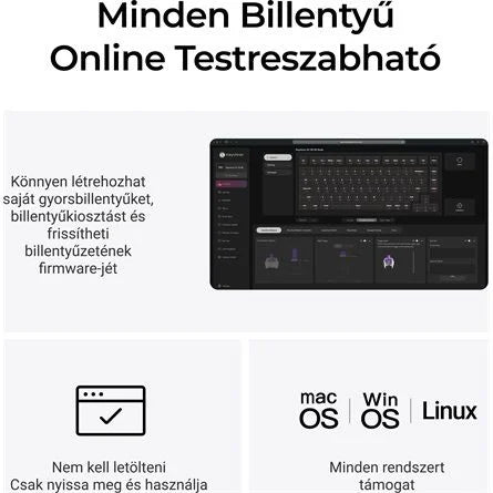 Keychron Q1 HE 8K USB magyar Ultra-fast Lime Magnetic mechanikus billentyűzet fekete