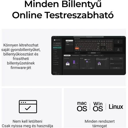 Keychron Q6 HE 8K USB magyar Ultra-fast Lime Magnetic mechanikus billentyűzet fekete