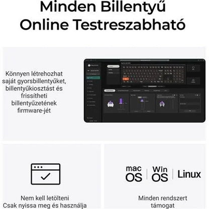 Keychron Q6 HE 8K USB magyar Ultra-fast Lime Magnetic mechanikus billentyűzet fekete