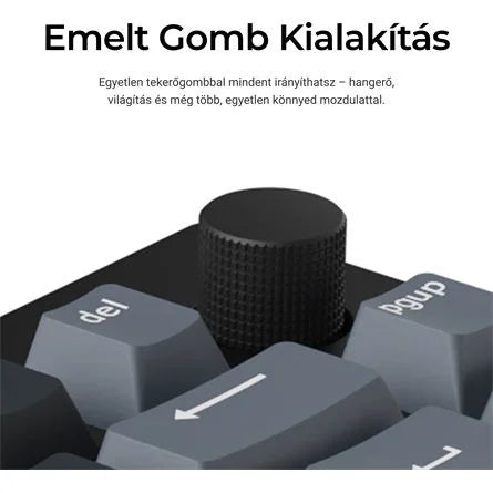 Keychron J8 HE 8K USB magyar Ultra-fast Lime Magnetic mechanikus billentyűzet fekete