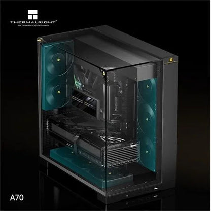 Thermalright A70 táp nélküli ablakos Mid Tower számítógépház fekete