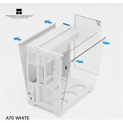 Thermalright A70 White táp nélküli ablakos Mid Tower számítógépház fehér