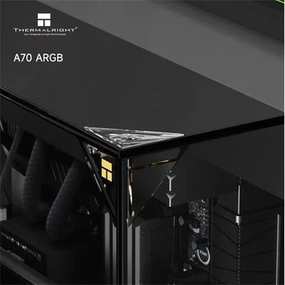 Thermalright A70 ARGB táp nélküli ablakos Mid Tower számítógépház fekete