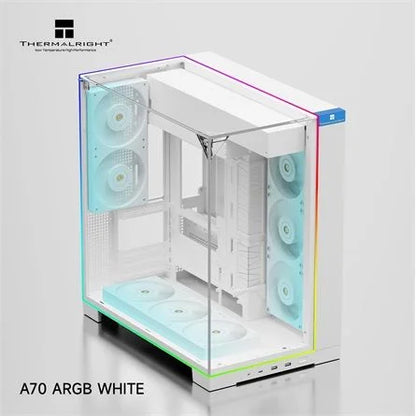 Thermalright A70 ARGB White táp nélküli ablakos Mid Tower számítógépház fehér