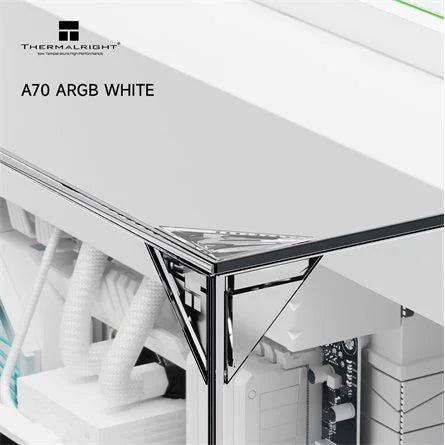 Thermalright A70 ARGB White táp nélküli ablakos Mid Tower számítógépház fehér