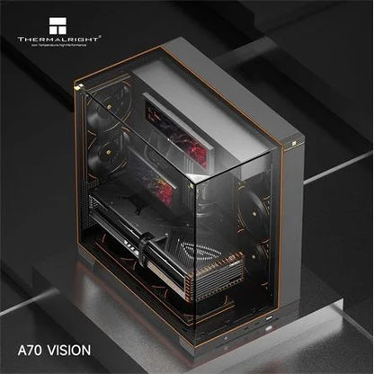 Thermalright A70 VISION táp nélküli ablakos Mid Tower számítógépház fekete