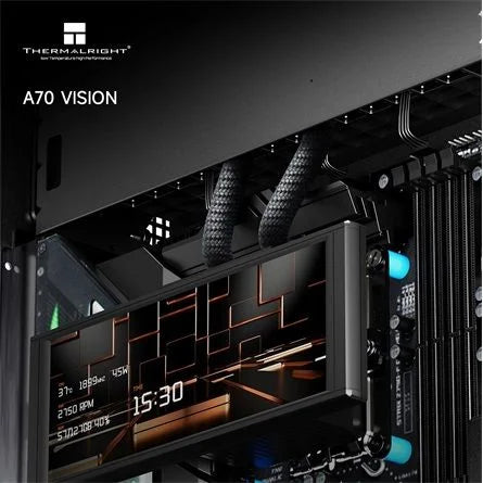 Thermalright A70 VISION táp nélküli ablakos Mid Tower számítógépház fekete