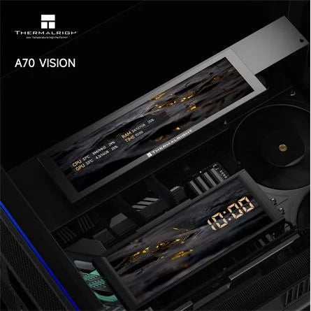 Thermalright A70 VISION táp nélküli ablakos Mid Tower számítógépház fekete