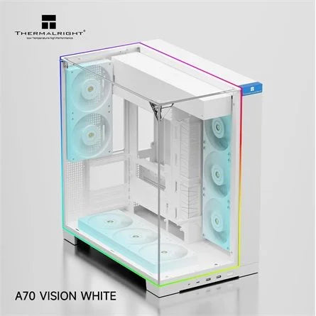 Thermalright A70 VISION White táp nélküli ablakos Mid Tower számítógépház fehér