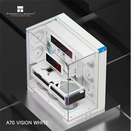 Thermalright A70 VISION White táp nélküli ablakos Mid Tower számítógépház fehér