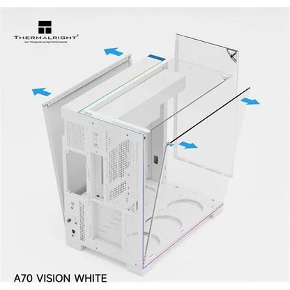Thermalright A70 VISION White táp nélküli ablakos Mid Tower számítógépház fehér