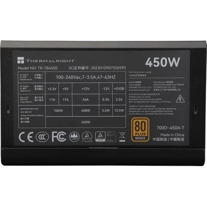 Thermalright TB-450S ATX desktop tápegység 450W 80+ Bronze BOX