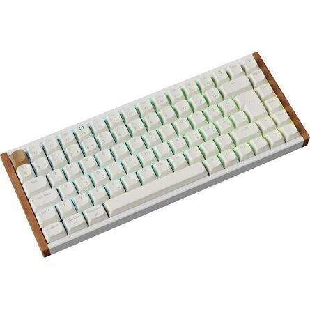 Keychron K2 HE Bluetooth / vezeték nélküli magyar Gateron double-rail magnetic mechanikus billentyűzet fehér-rózsafa