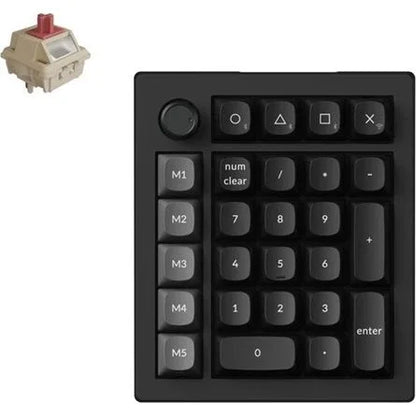 Keychron V0 Ultra 8K Bluetooth / vezeték nélküli Silk POM Red mechanikus numerikus billentyűzet fekete