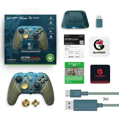 GameSir G7 Pro WUCHANG: Fallen Feathers Edition Bluetooth / USB / vezeték nélküli gamepad játékvezérlő kék-arany