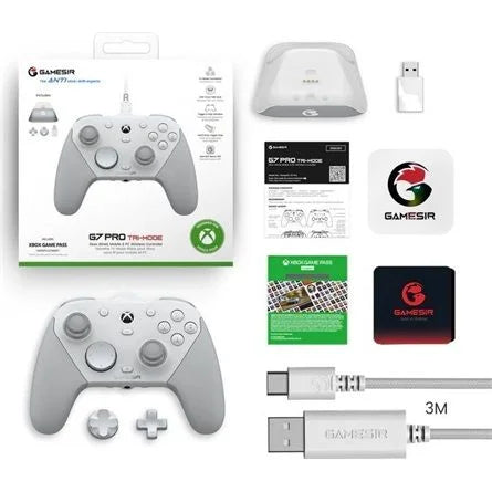 GameSir G7 Pro Tri-Mode Bluetooth / USB / vezeték nélküli gamepad játékvezérlő fehér