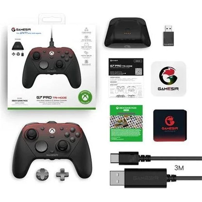 GameSir G7 Pro Tri-Mode Shadow Ember Bluetooth / USB / vezeték nélküli gamepad játékvezérlő fekete-piros