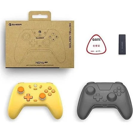 GameSir Nova Lite Multiplatform  Bluetooth / USB / vezeték nélküli gamepad játékvezérlő sárga
