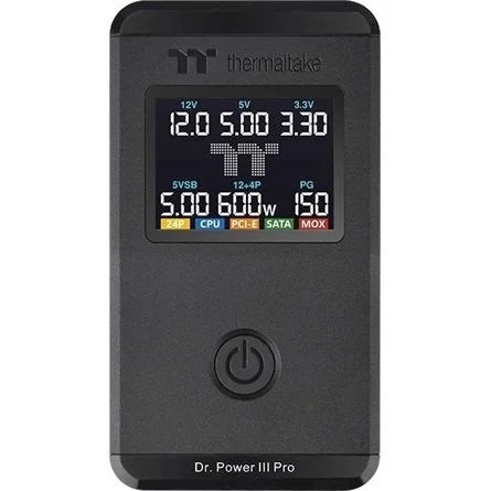 Thermaltake Dr. Power III Pro univerzális ATX tápegység teszter fekete LCD kijelzővel