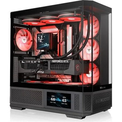 Thermaltake View 370 TG ARGB táp nélküli ablakos Mid Tower számítógépház fekete