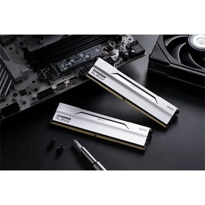 KLEVV BOLT V 32GB 6000MT/s DDR5 memória CL30 Kit of 2 AMD-re optimalizált fehér
