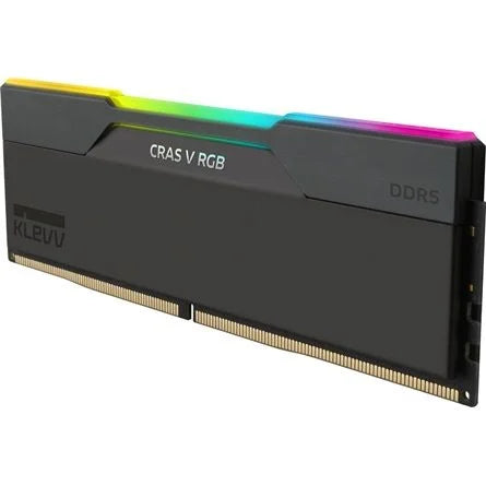 KLEVV CRAS V 32GB 6000MT/s DDR5 memória CL30 Kit of 2 AMD-re optimalizált fekete RGB
